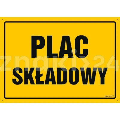 Plac składowy - Tablica budowlana informacyjna - OA126