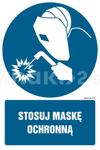 Stosuj maskę ochronną - Znak BHP - GL027