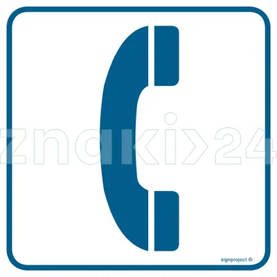 Telefon - Znak informacyjny - RA033