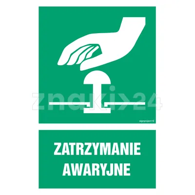 Zatrzymanie awaryjne - Znak BHP - GI005