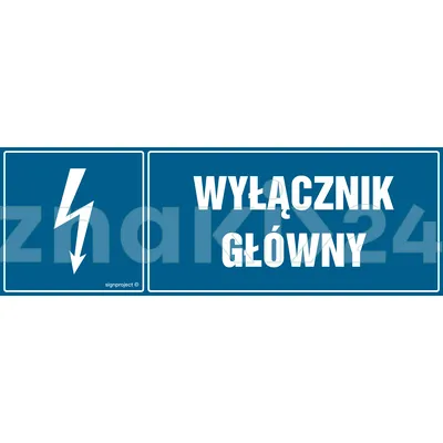 Wyłącznik główny - Znak elektryczny - HH012