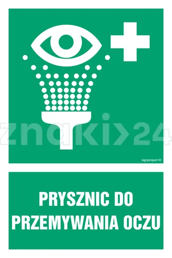 Prysznic do przemywania oczu - Znak BHP - GI003