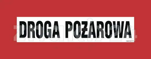 Droga pożarowa - Znak przeciwpożarowy - BC104