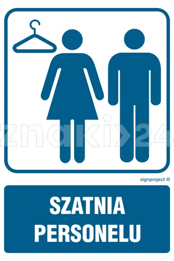 Szatnia personelu - Znak informacyjny - RB015