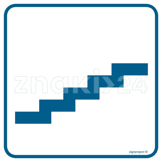 Schody na dół - Znak informacyjny - RA049