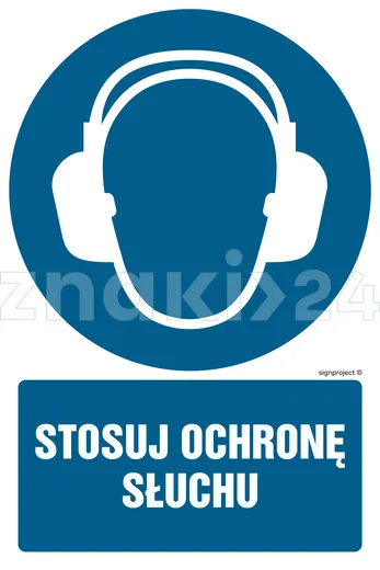 Stosuj ochronę słuchu - Znak BHP - GL005