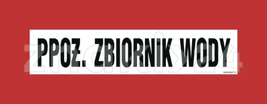 PPOŻ. zbiornik wody - Znak przeciwpożarowy - BC101