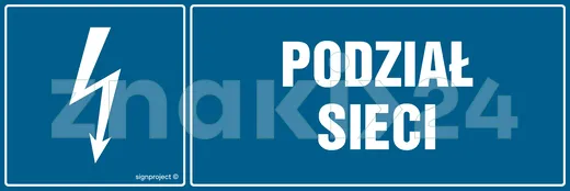 Podział sieci - Znak elektryczny - HH002