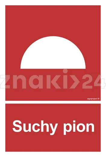 Suchy pion - Znak przeciwpożarowy - BB006