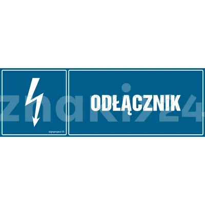 Odłącznik - Znak elektryczny - HH010