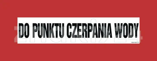 Do punktu czerpania wody - Znak przeciwpożarowy - BC108