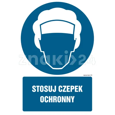 Stosuj czepek ochronny - Znak BHP - GL025