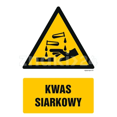 Kwas siarkowy - Znak BHP - GF010