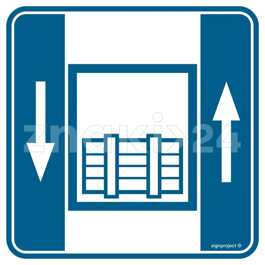 Dźwig towarowy - Znak informacyjny - RA045