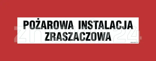 Pożarowa instalacja zraszaczowa - Znak przeciwpożarowy - BC122