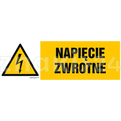 Napięcie zwrotne - Znak elektryczny - HB012