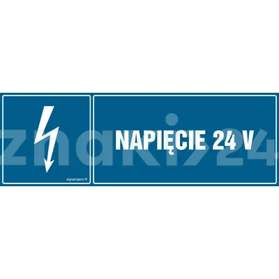 Napięcie 24V - Znak elektryczny - HH007