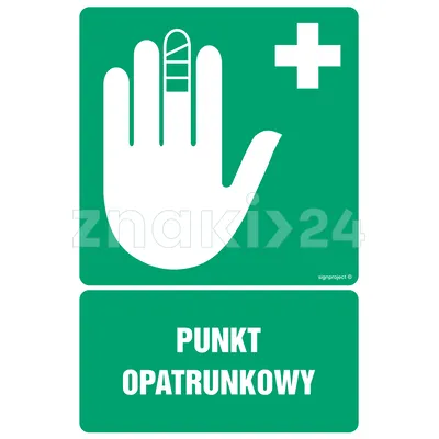 Punkt opatrunkowy - Znak BHP - GI007