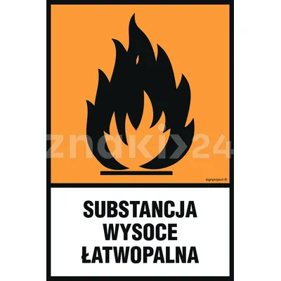 Substancja wysoce łatwopalna - Oznakowanie substancji chemicznych - LB012