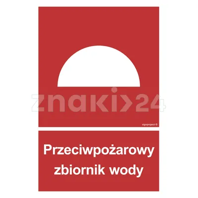 Przeciwpożarowy zbiornik wody - Znak przeciwpożarowy - BB007