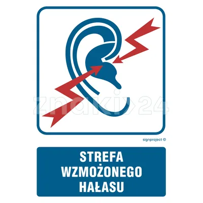 Strefa wzmożonego hałasu - Znak informacyjny - RB021