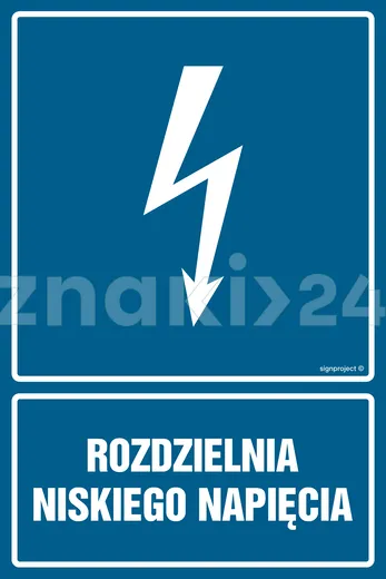 Rozdzielnia niskiego napięcia - Znak elektryczny - HG033