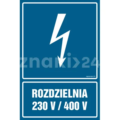 Rozdzielnia 230V-440V - Znak elektryczny - HG027