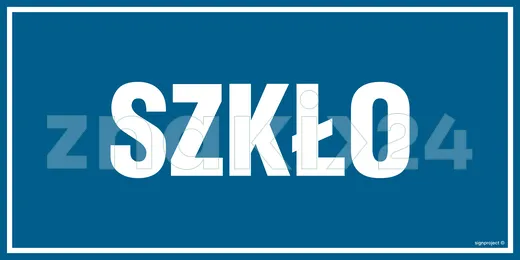 Szkło - Znak informacyjny - PA561