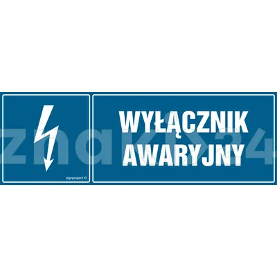 Wyłącznik awaryjny - Znak elektryczny - HH032