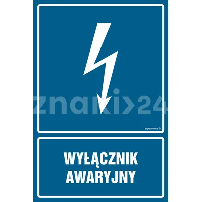 Wyłącznik awaryjny - Znak elektryczny - HG032