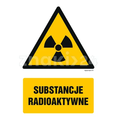 Substancje radioaktywne - Znak BHP - GF011