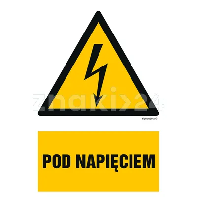 Pod napięciem - Znak elektryczny - HA008