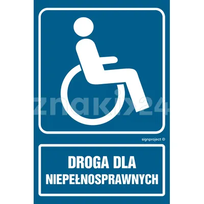 Droga dla niepełnosprawnych - Znak informacyjny - RB027