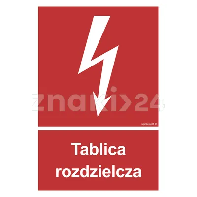 Tablica rozdzielcza - Znak przeciwpożarowy - BC009