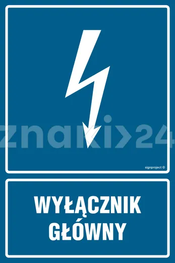 Wyłącznik główny - Znak elektryczny - HG012