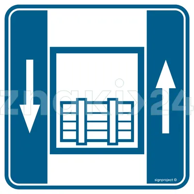 Dźwig towarowy - Znak informacyjny - RA045