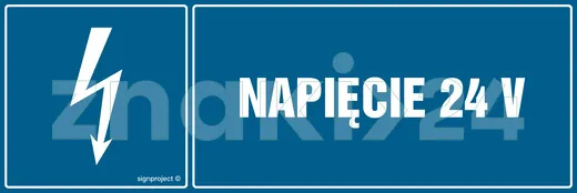 Napięcie 24V - Znak elektryczny - HH007