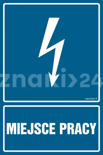 Miejsce pracy - Znak elektryczny - HG001