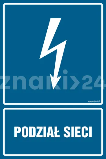 Podział sieci - Znak elektryczny - HG002