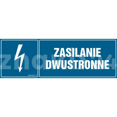 Zasilanie dwustronne - Znak elektryczny - HH031