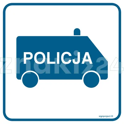 Policja - Znak informacyjny - RA082