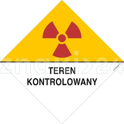 Znak ostrzegawczy do oznakowania terenu kontrolowanego - Promieniowanie - KA007