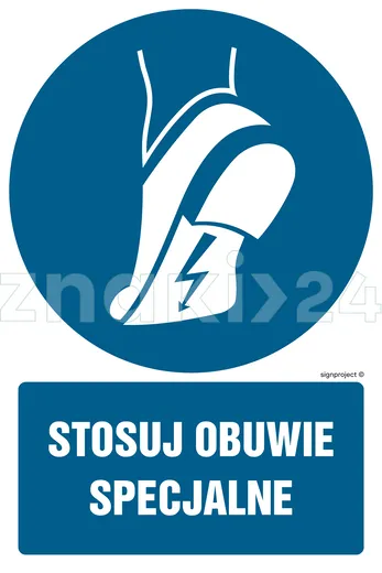 Stosuj obuwie specjalne - Znak BHP - GL017