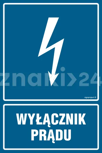 Wyłącznik prądu - Znak elektryczny - HG019