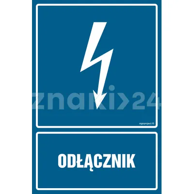 Odłącznik - Znak elektryczny - HG010