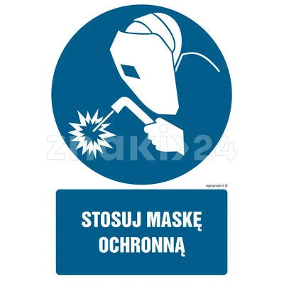 Stosuj maskę ochronną - Znak BHP - GL027