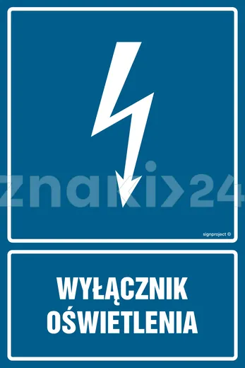 Wyłącznik oświetlenia - Znak elektryczny - HG028