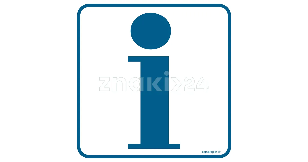 Symbol Informacja Informacja 1 - Znak informacyjny - RA011 - Znaki24.pl