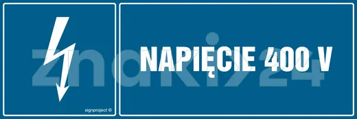 Napięcie 400V - Znak elektryczny - HH022