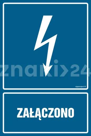 Załączono - Znak elektryczny - HG006